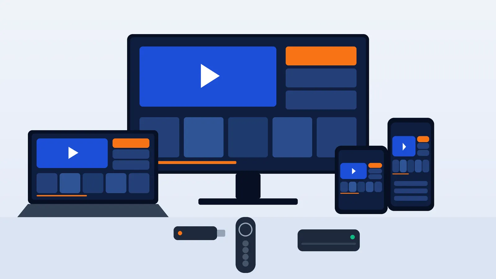 Smart TV, laptop, tablet, telefoon, Firestick en IPTV-kastje