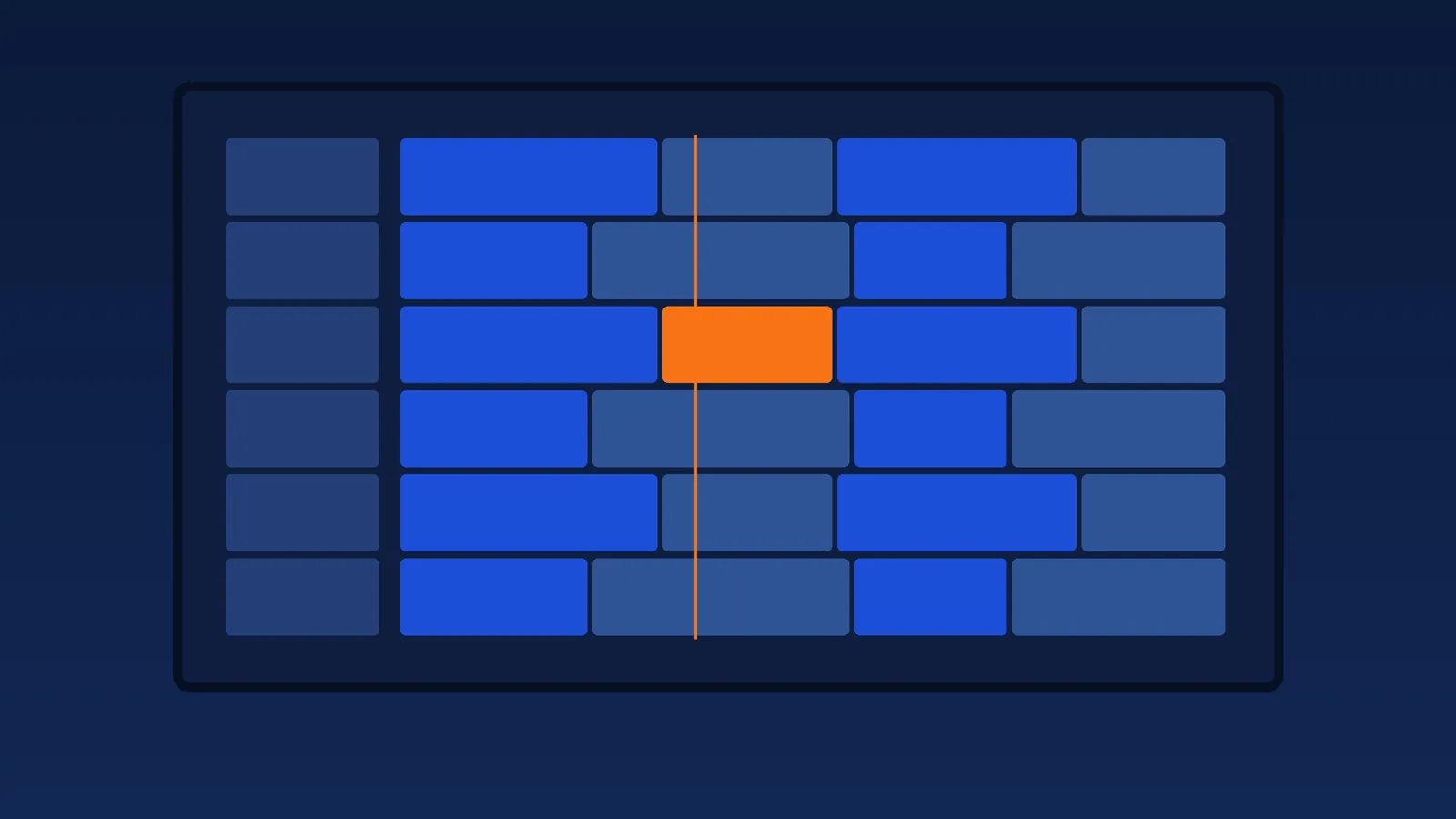Elektronische programmagids met zenders en tijdsloten op tv