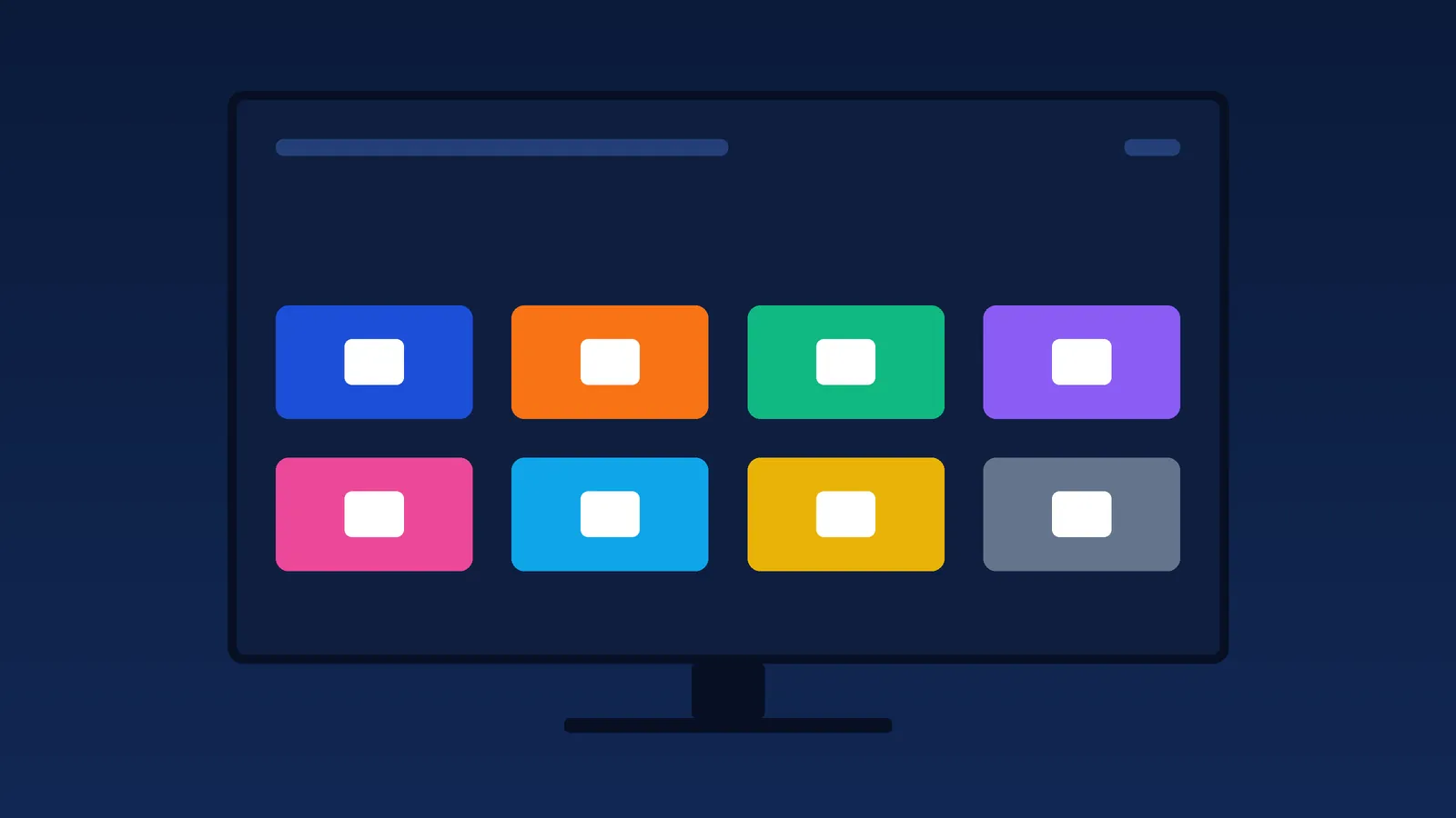 Overzicht van IPTV-player-apps op een smart-tv-scherm